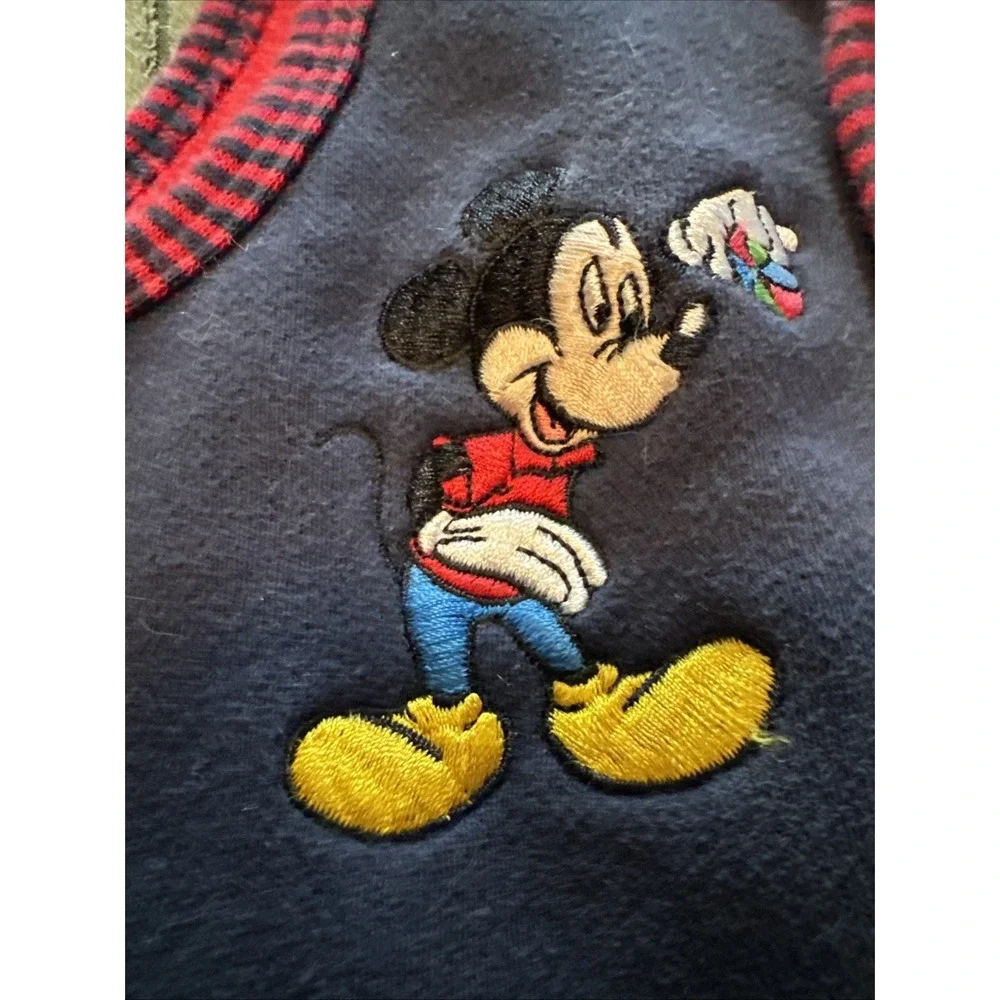 Vintage Mickey Disney World Outfit Romper One Piece Disney Store Baby 18M Navy